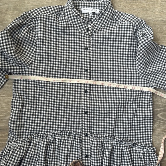 NEW Taylor Tillman Liza Ruffle gingham dress XS - Picture 9 of 11